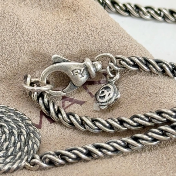 David Yurman Diamond Coil Long Necklace .925 - Picture 7 of 8